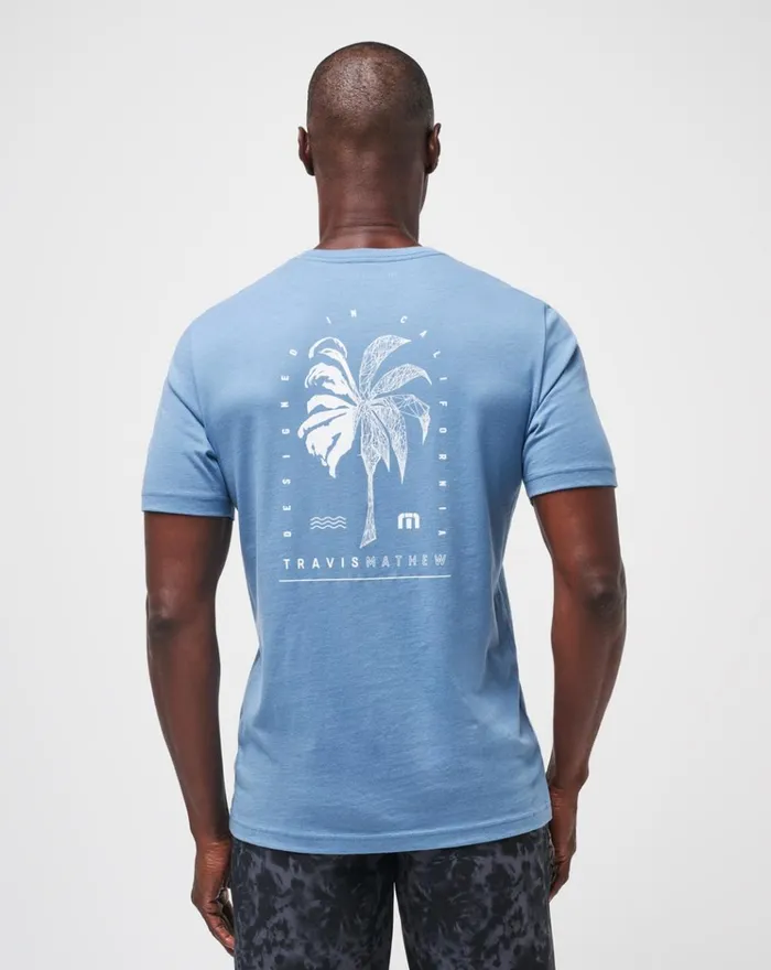Men Tees TravisMathew PALM GRASS TEE Coronet Men Tees TravisMathew PALM GRASS TEE Coronet