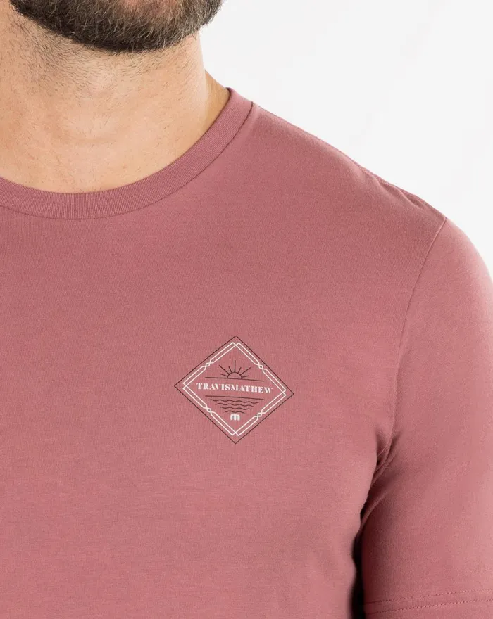 Men Tees TravisMathew PICK UP LINE TEE Roan Rouge