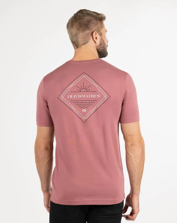Men Tees TravisMathew PICK UP LINE TEE Roan Rouge
