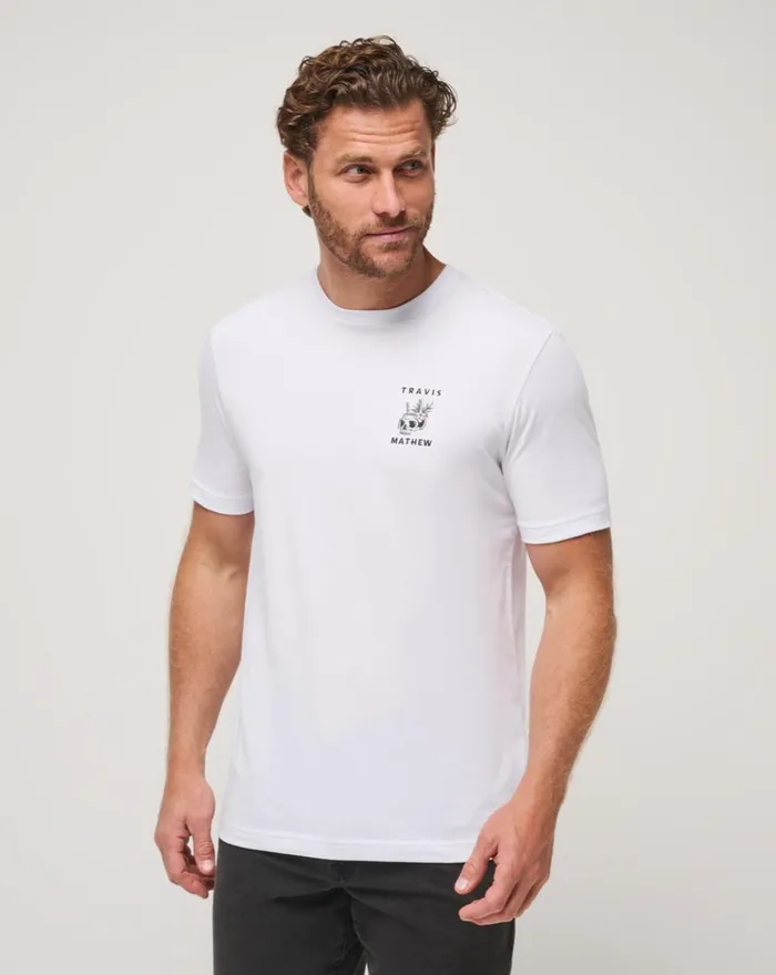 Men Tees TravisMathew PINEAPPLE DRINKS TEE White
