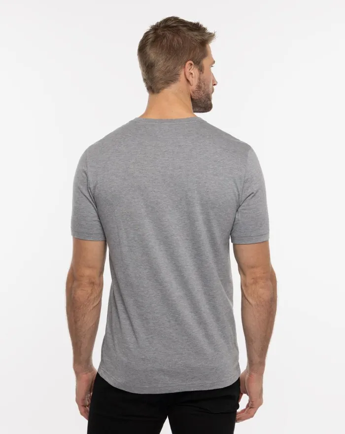 Men Tees TravisMathew POR FAVOR TEE Heather Grey Men Tees TravisMathew POR FAVOR TEE Heather Grey