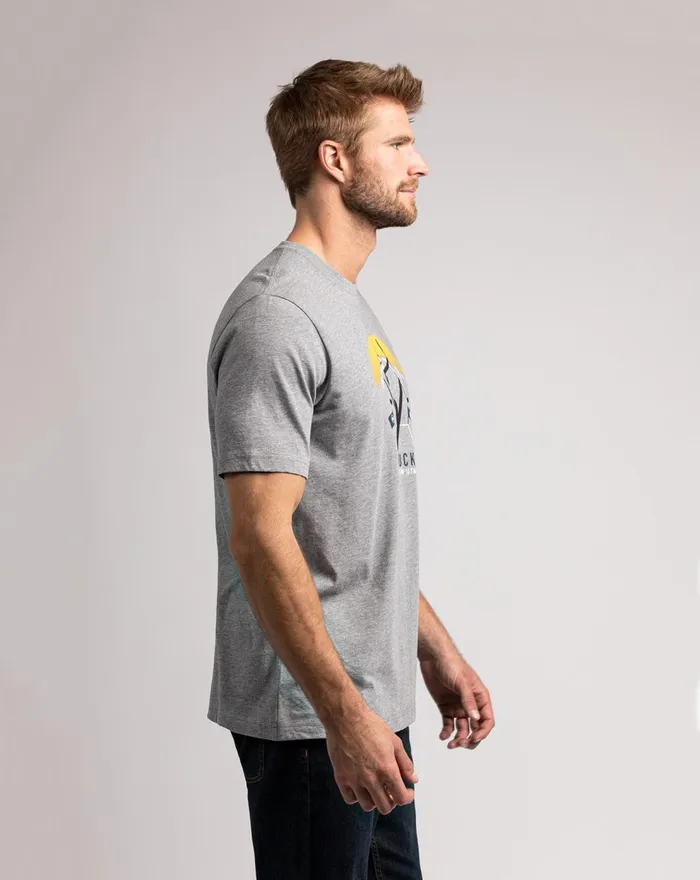 Men Tees TravisMathew POWDER MOUNTAIN TEE Heather Grey
