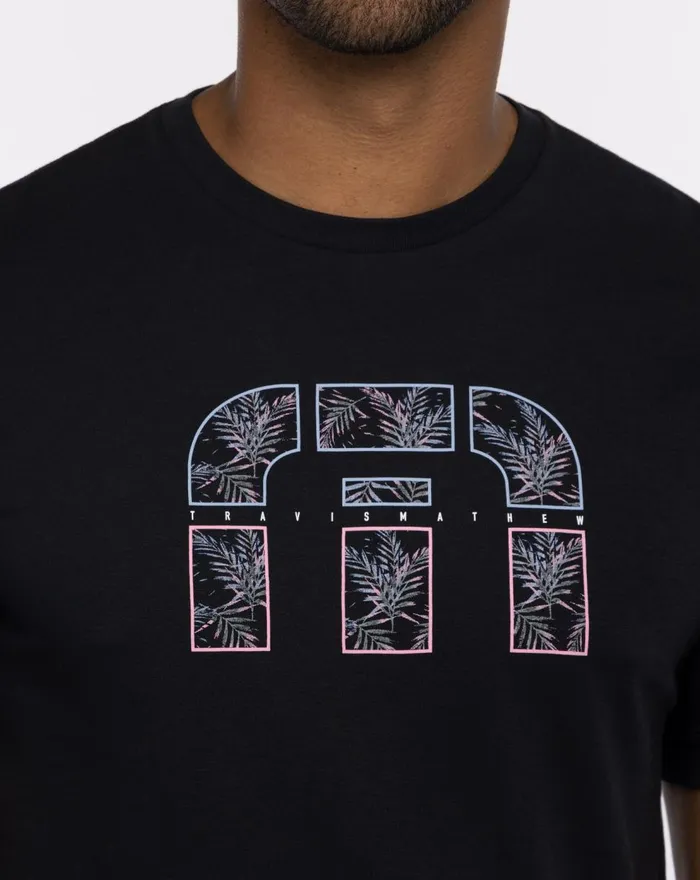 Men Tees TravisMathew PRIVATE PALAPA TEE Black Men Tees TravisMathew PRIVATE PALAPA TEE Black