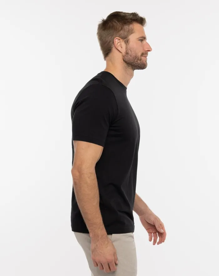 Men Tees TravisMathew PROBLEM FREE TEE Black Men Tees TravisMathew PROBLEM FREE TEE Black
