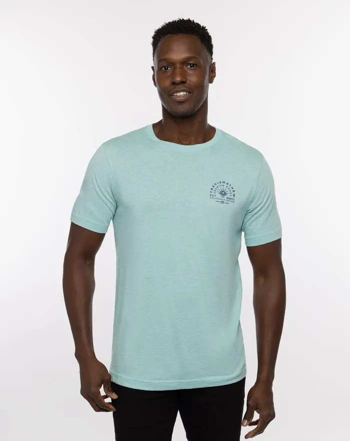 Men Tees TravisMathew PUERTO ESCONDIDO TEE Heather Turquoise