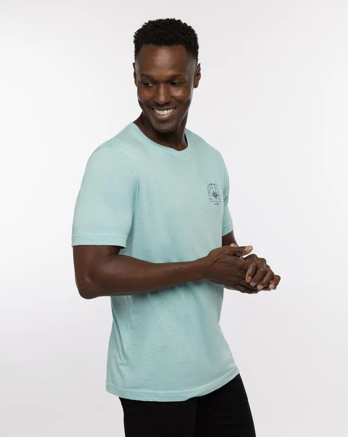 Men Tees TravisMathew PUERTO ESCONDIDO TEE Heather Turquoise Men Tees TravisMathew PUERTO ESCONDIDO TEE Heather Turquoise