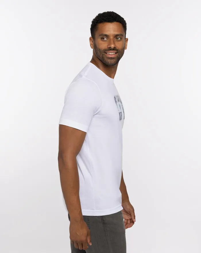 Men Tees TravisMathew REEF LIFE TEE White Men Tees TravisMathew REEF LIFE TEE White