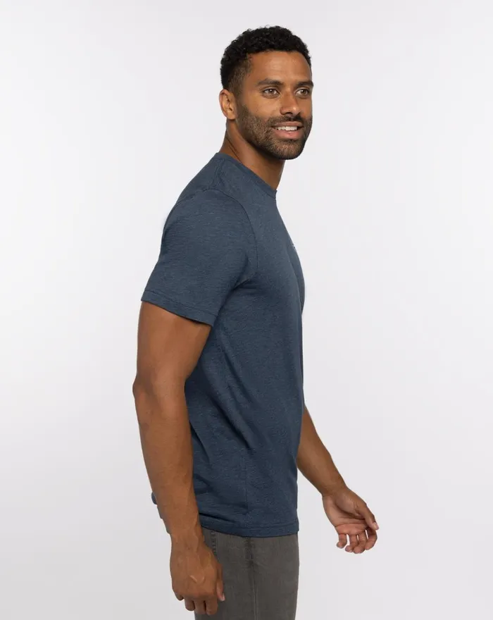 Men Tees TravisMathew REPOSADO TEE Heather Peacoat Men Tees TravisMathew REPOSADO TEE Heather Peacoat