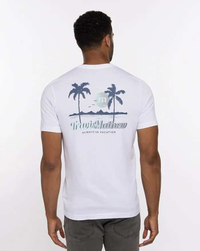 Men Tees TravisMathew RESORT LIFE TEE White Men Tees TravisMathew RESORT LIFE TEE White