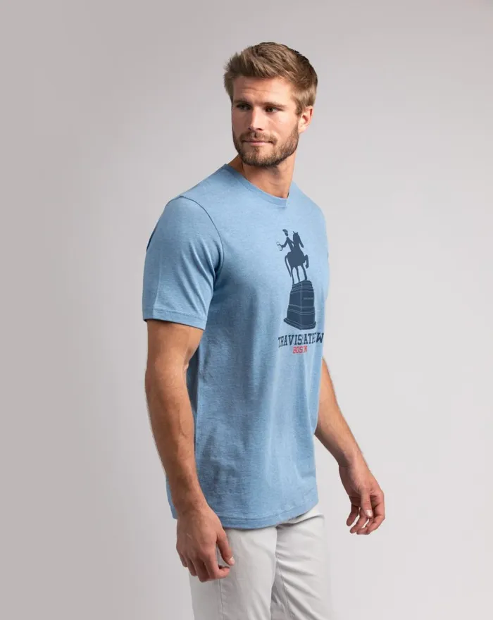 Men Tees TravisMathew REVERE REVERE TEE Heather Blue