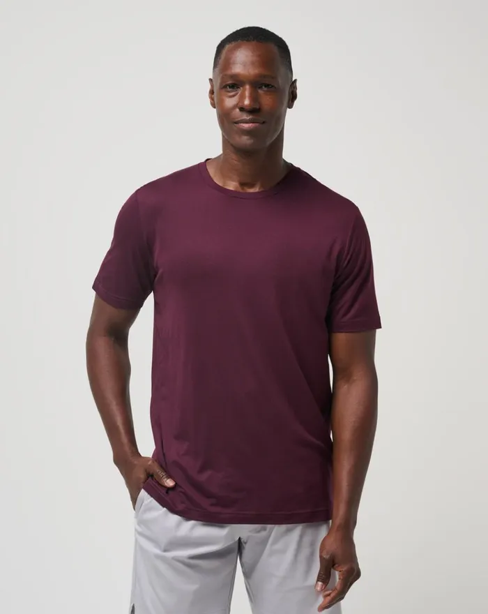 Men Tees TravisMathew RISK TAKER ACTIVE TEE Winetasting