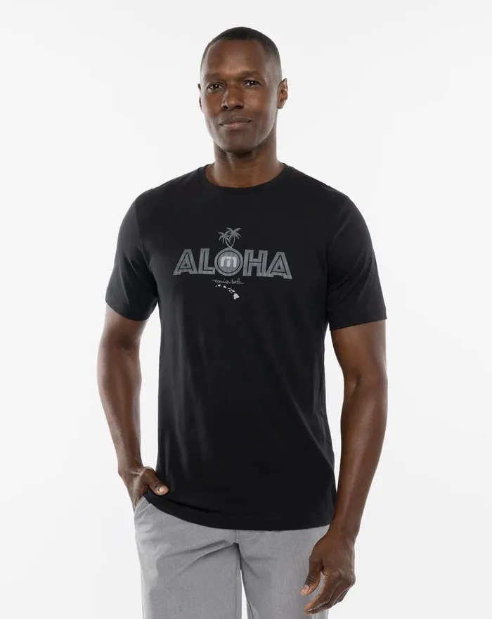 Men Tees TravisMathew SANDBAR 20 TEE Black