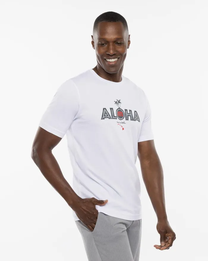 Men Tees TravisMathew SANDBAR 20 TEE White