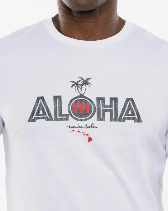 Men Tees TravisMathew SANDBAR 20 TEE White