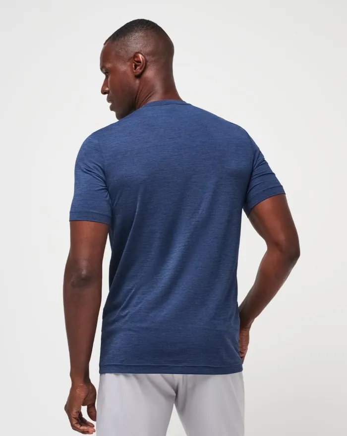 Men Tees TravisMathew SCENIC VISTA ACTIVE TEE Heather Navy