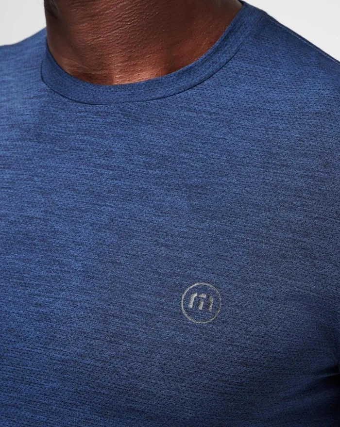 Men Tees TravisMathew SCENIC VISTA ACTIVE TEE Heather Navy