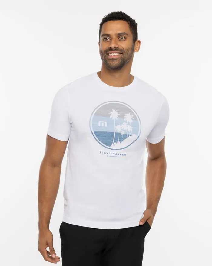 Men Tees TravisMathew SEAFOAM TEE White