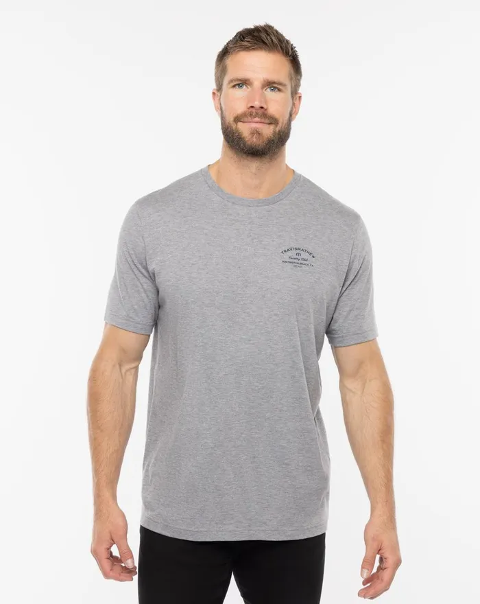 Men Tees TravisMathew SEEING DOUBLE TEE Heather Grey