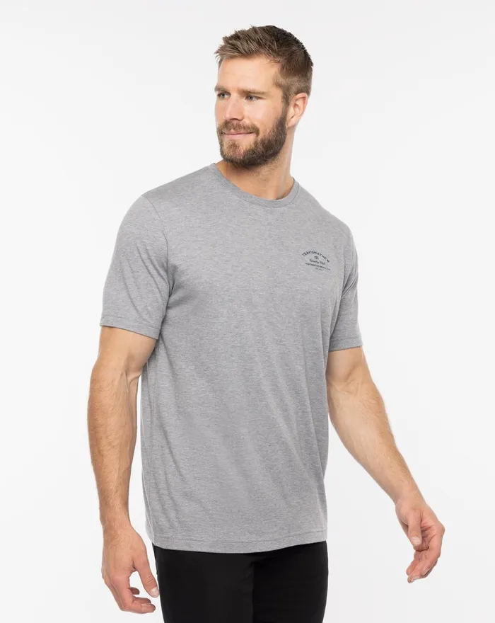 Men Tees TravisMathew SEEING DOUBLE TEE Heather Grey Men Tees TravisMathew SEEING DOUBLE TEE Heather Grey