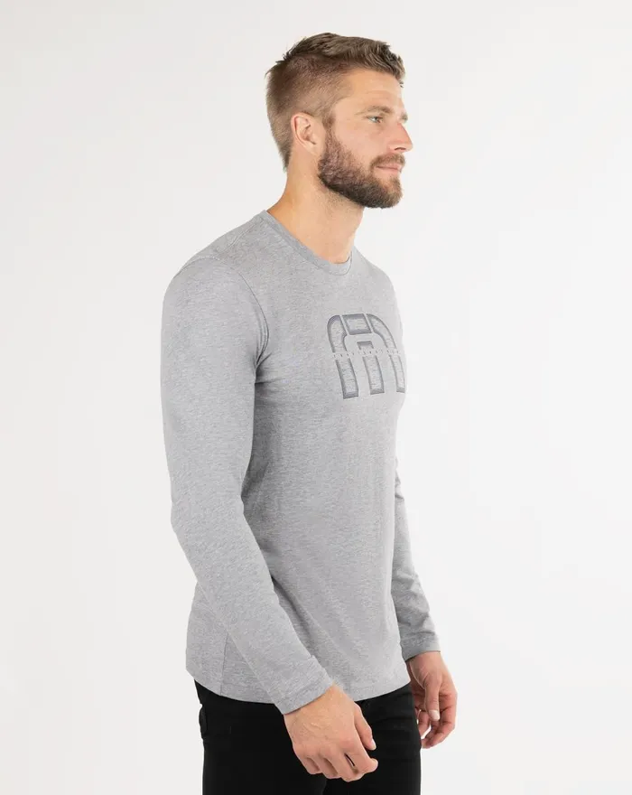 Men Tees TravisMathew SKYROCKET LONG SLEEVE TEE Heather Grey Men Tees TravisMathew SKYROCKET LONG SLEEVE TEE Heather Grey