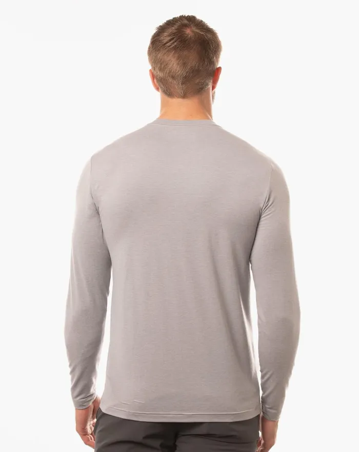 Men Tees TravisMathew SLOW MOTION LONG SLEEVE ACTIVE TEE Heather Sleet