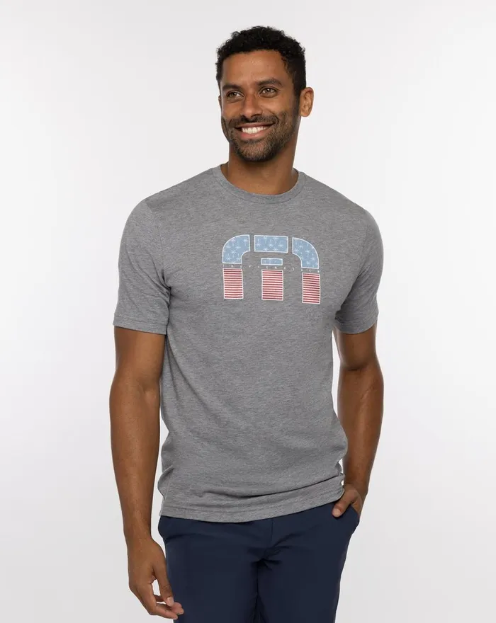 Men Tees TravisMathew SOLAR FLARE TEE Heather Grey