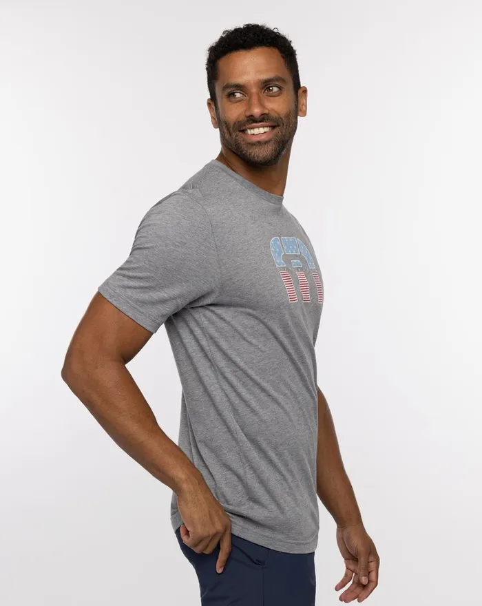 Men Tees TravisMathew SOLAR FLARE TEE Heather Grey