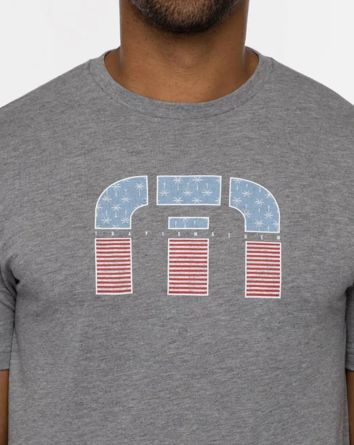 Men Tees TravisMathew SOLAR FLARE TEE Heather Grey