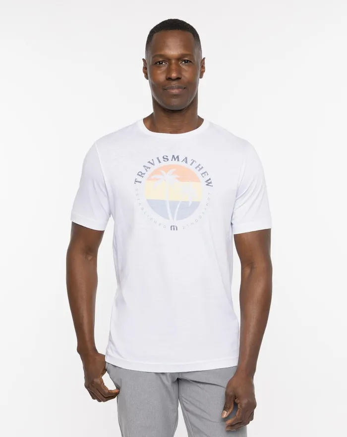 Men Tees TravisMathew SOUTHERN HIGHLANDS TEE White