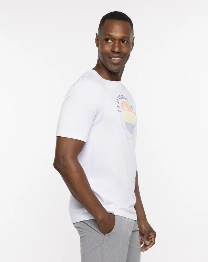 Men Tees TravisMathew SOUTHERN HIGHLANDS TEE White Men Tees TravisMathew SOUTHERN HIGHLANDS TEE White