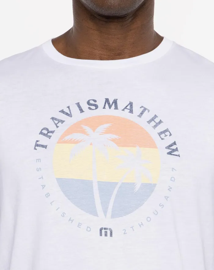 Men Tees TravisMathew SOUTHERN HIGHLANDS TEE White Men Tees TravisMathew SOUTHERN HIGHLANDS TEE White