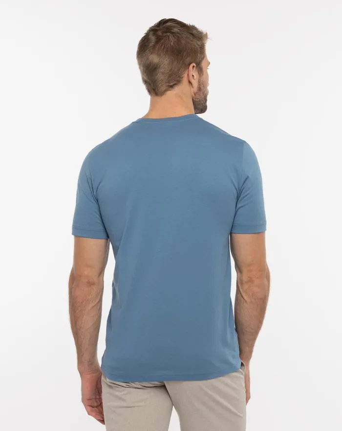 Men Tees TravisMathew SPLATTER PRINT ICON TEE Stellar Blue Men Tees TravisMathew SPLATTER PRINT ICON TEE Stellar Blue