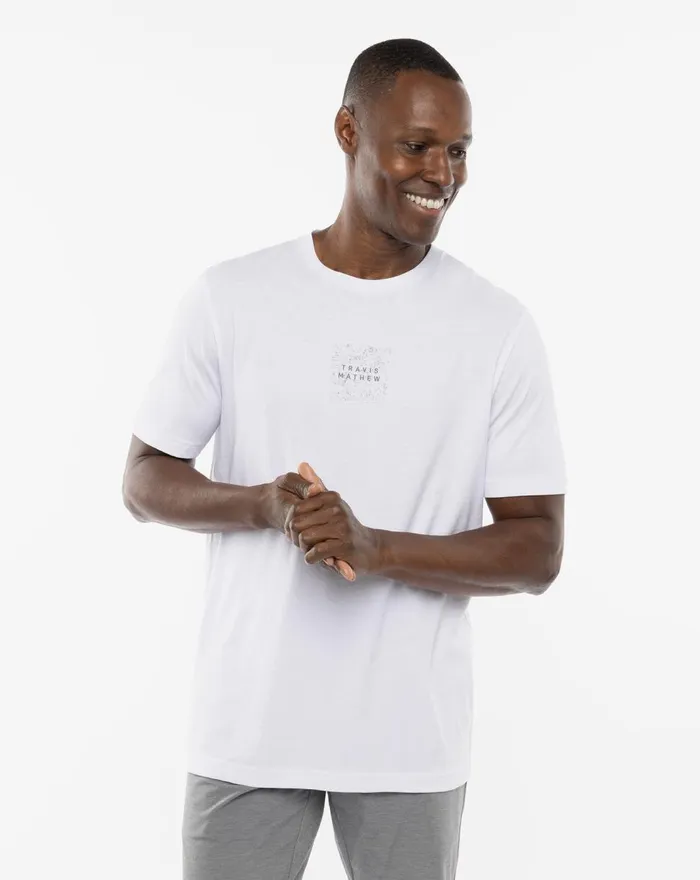 Men Tees TravisMathew SPLATTER PRINT TEE White