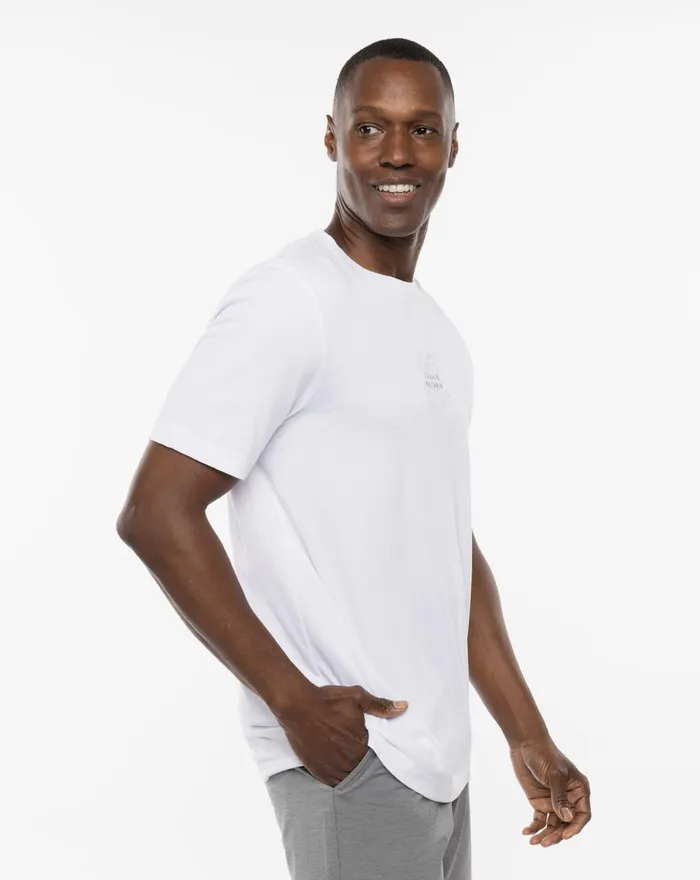 Men Tees TravisMathew SPLATTER PRINT TEE White Men Tees TravisMathew SPLATTER PRINT TEE White