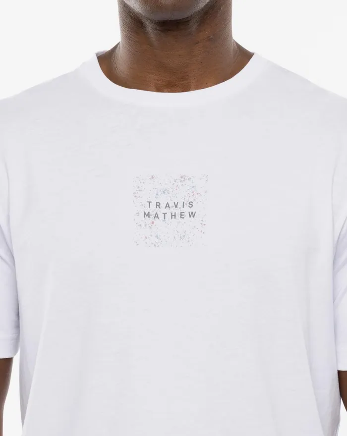 Men Tees TravisMathew SPLATTER PRINT TEE White Men Tees TravisMathew SPLATTER PRINT TEE White
