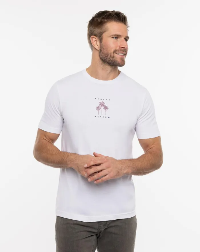 Men Tees TravisMathew SUN GLARE TEE White