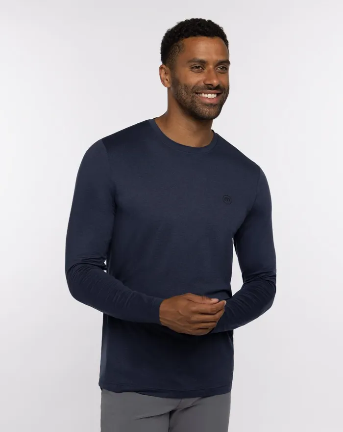 Men Tees TravisMathew TAKE THE CREDIT ACTIVE TEE Heather Navy