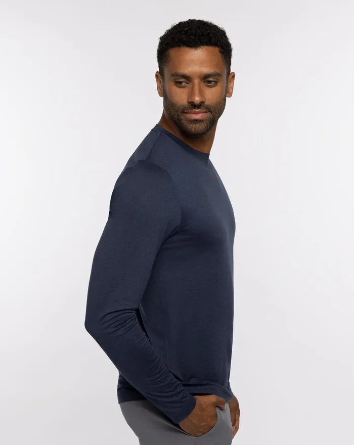 Men Tees TravisMathew TAKE THE CREDIT ACTIVE TEE Heather Navy Men Tees TravisMathew TAKE THE CREDIT ACTIVE TEE Heather Navy