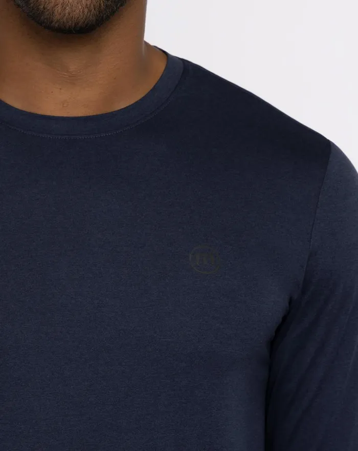 Men Tees TravisMathew TAKE THE CREDIT ACTIVE TEE Heather Navy Men Tees TravisMathew TAKE THE CREDIT ACTIVE TEE Heather Navy