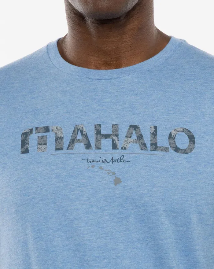 Men Tees TravisMathew THE BIG ISLE 20 TEE Heather Blue