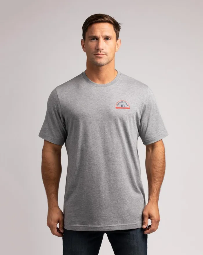 Men Tees TravisMathew THE CHARLES TEE Heather Grey