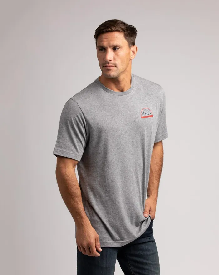 Men Tees TravisMathew THE CHARLES TEE Heather Grey