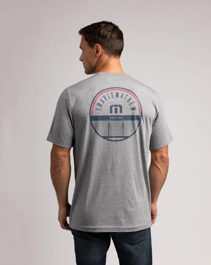 Men Tees TravisMathew THE CHARLES TEE Heather Grey