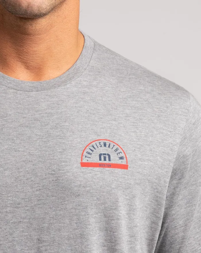 Men Tees TravisMathew THE CHARLES TEE Heather Grey