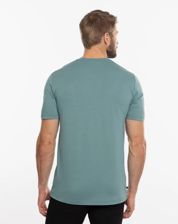 Men Tees TravisMathew THE CREW TEE Heather Silver Pine
