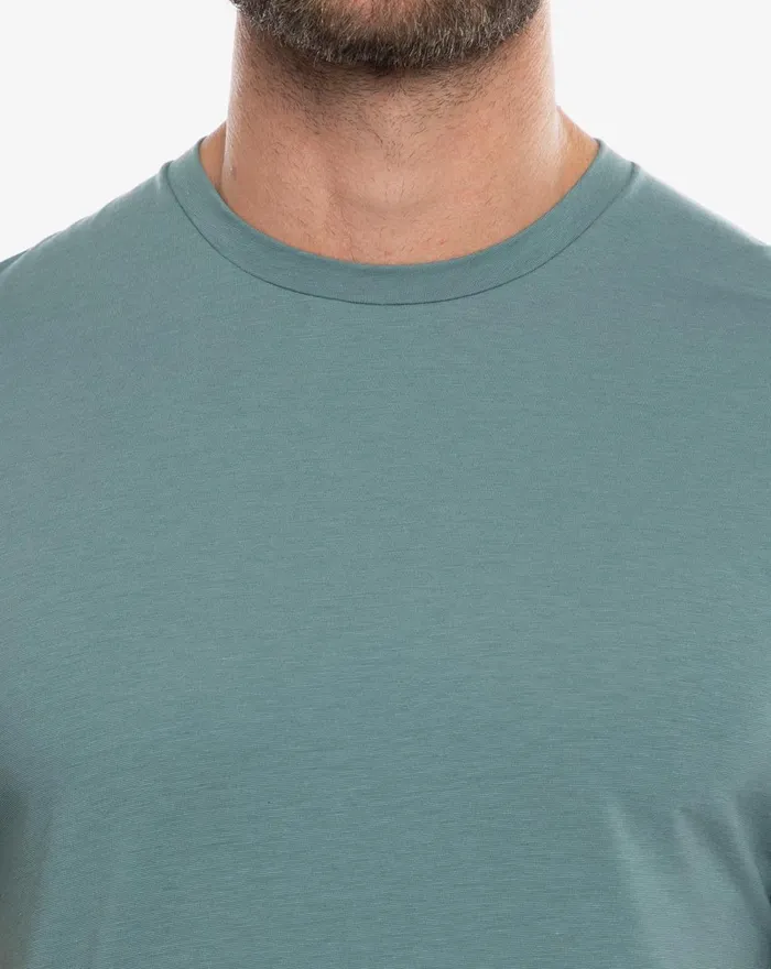 Men Tees TravisMathew THE CREW TEE Heather Silver Pine