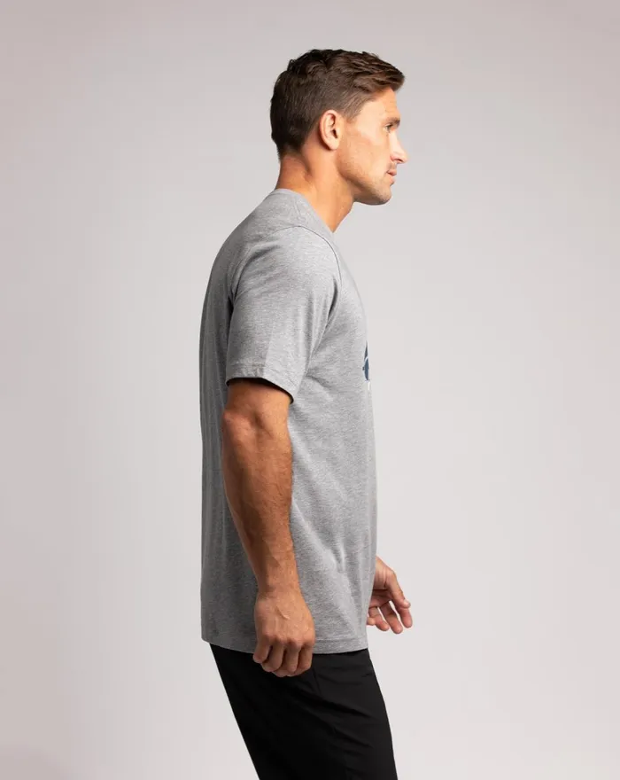 Men Tees TravisMathew THE PATRIOT TEE Heather Grey