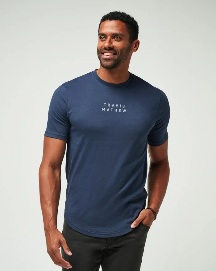 Men Tees TravisMathew TM SCOOP TEE Dress Blues