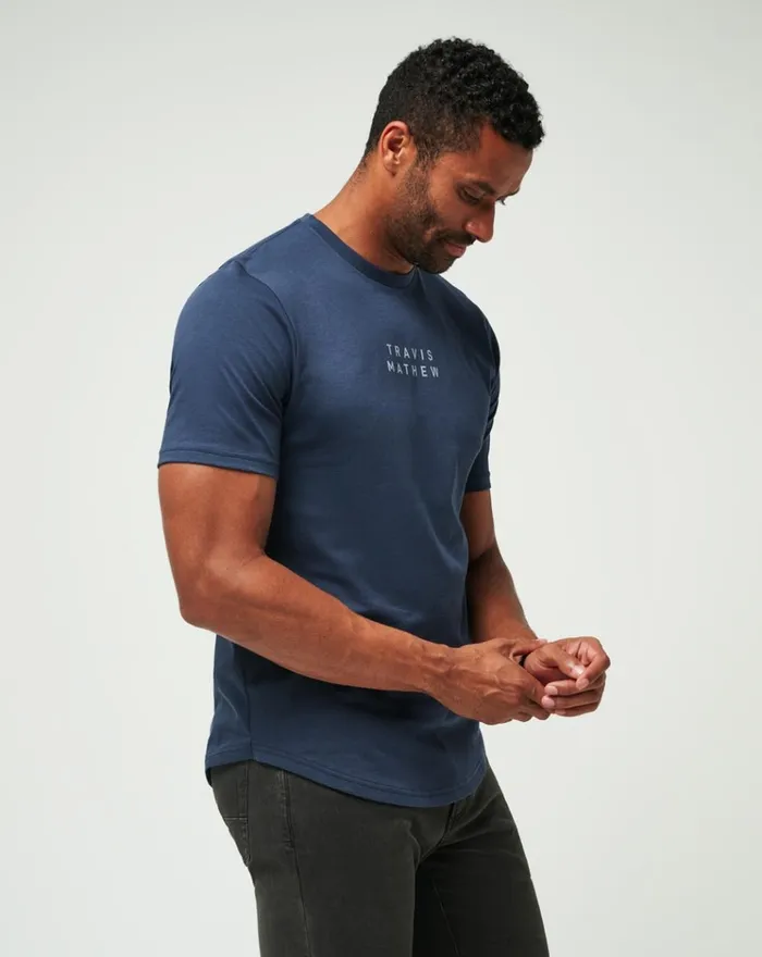 Men Tees TravisMathew TM SCOOP TEE Dress Blues