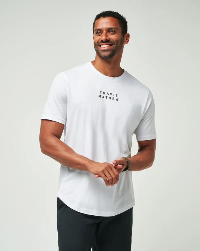 Men Tees TravisMathew TM SCOOP TEE White